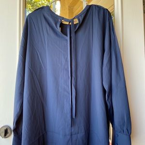 Ann Taylor long sleeve blue blouse